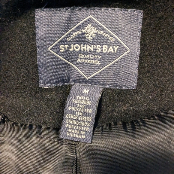 St. John's Bay Wool Lined Hooded Coat - Picture 8 of 8